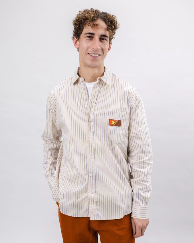 Relaxed Stripes Choco Hemd from Brava Fabrics