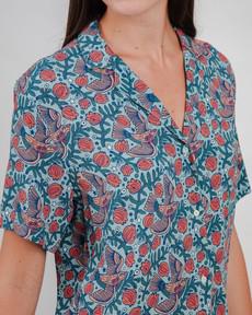 Asis Percales Passerine Aloha Bluse Mist via Brava Fabrics