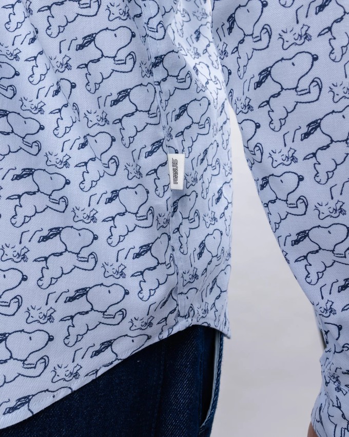 Peanuts Everybody's in a Hurry Hemd Blau from Brava Fabrics