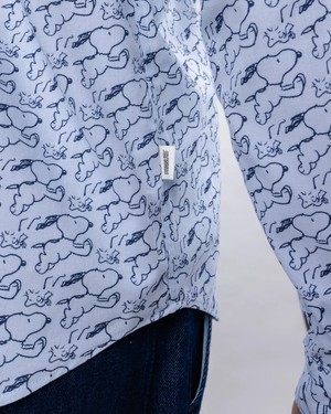 Peanuts Everybody's in a Hurry Hemd Blau from Brava Fabrics