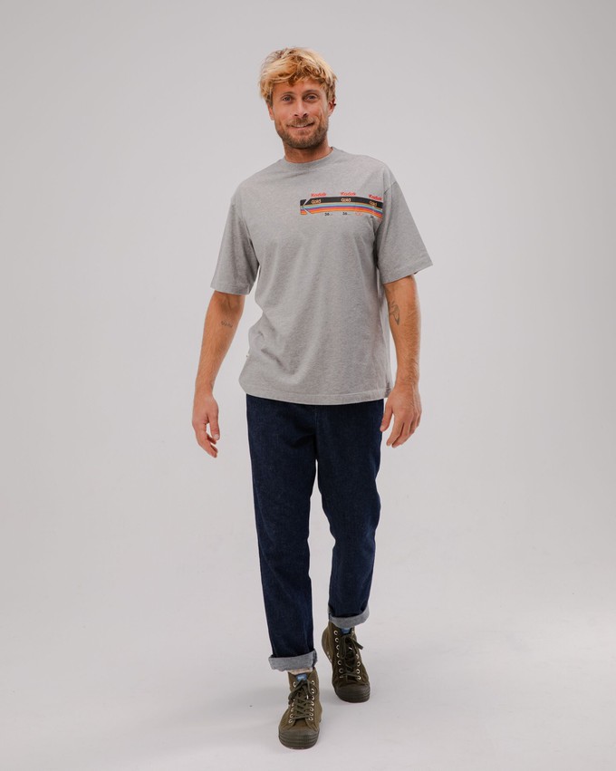 Kodak Gold Oversize T-Shirt Grau Melange from Brava Fabrics