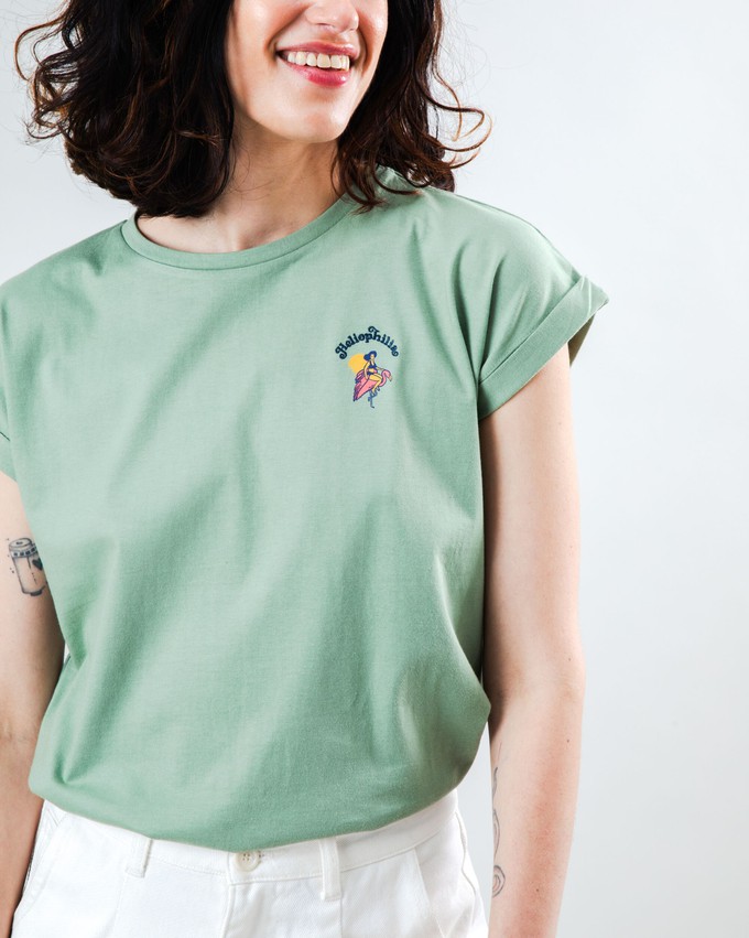 Helios Scoop Tee Green from Brava Fabrics