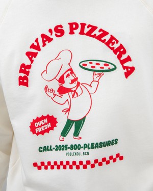 Hot & Brava Pizza Sweatshirt Weiß from Brava Fabrics