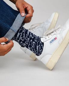 Peanuts Everybody´s in a Hurry Socken Navy via Brava Fabrics