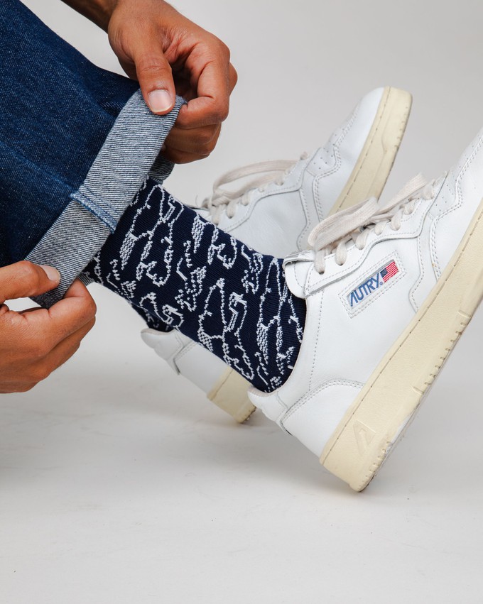 Peanuts Everybody´s in a Hurry Socken Navy from Brava Fabrics