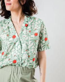 Ola de Calor Aloha Blouse Light Green via Brava Fabrics