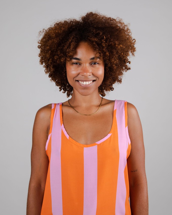 Color Block Tank Top Orange from Brava Fabrics