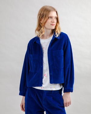 Cord Boxy-Hemd Blau from Brava Fabrics