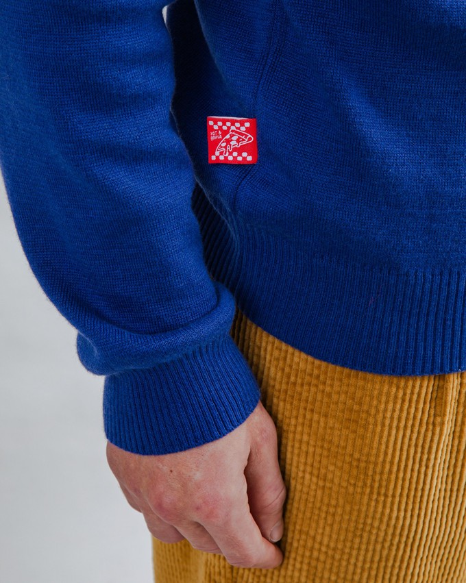 Gestricktes Polo Blau from Brava Fabrics