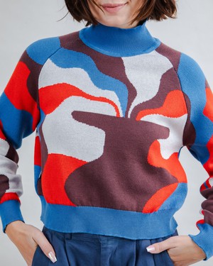 Jacquard Kurzpullover Sobremesa from Brava Fabrics