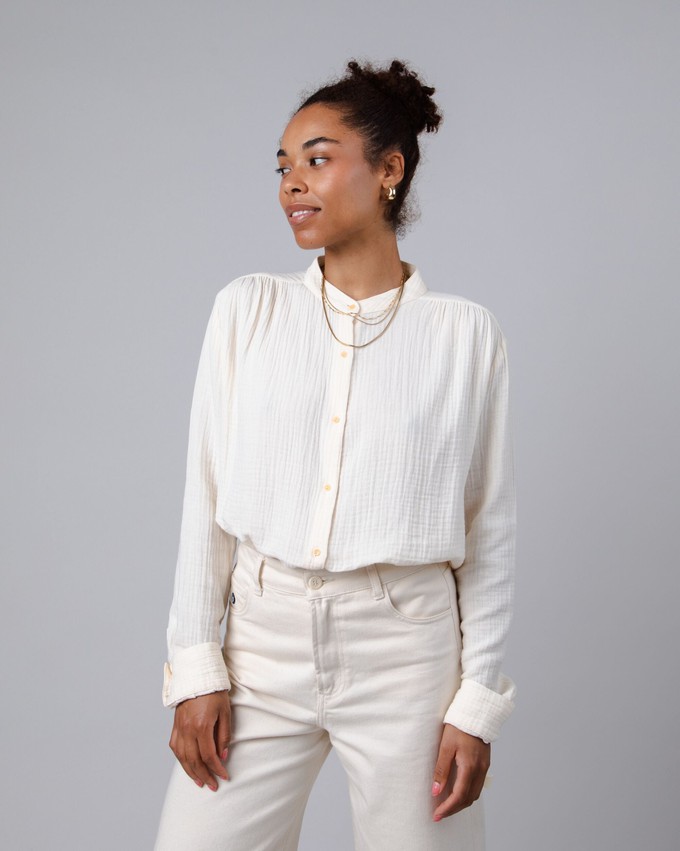 Bubble Mao Bluse Ecru from Brava Fabrics
