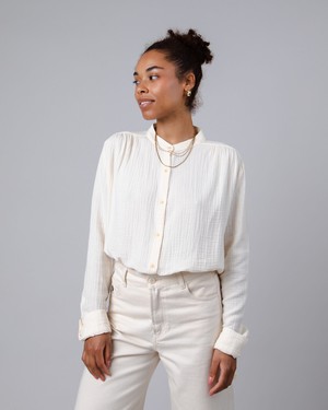 Bubble Mao Bluse Ecru from Brava Fabrics