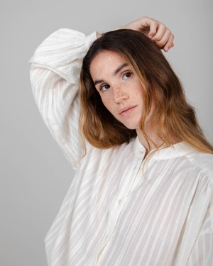 Polka Dot Bluse White from Brava Fabrics