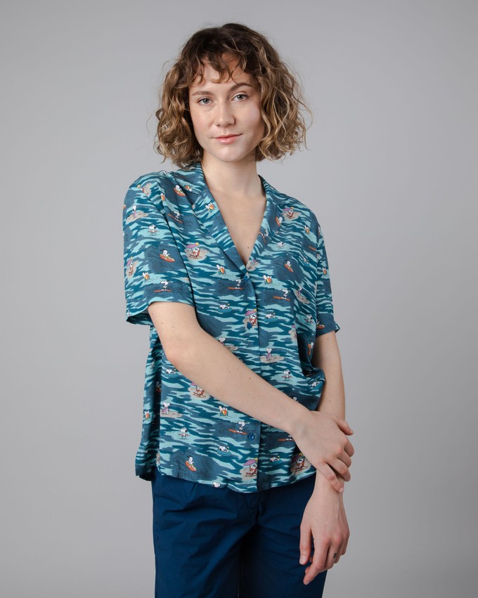 Peanuts Coast Aloha Bluse Ozean from Brava Fabrics