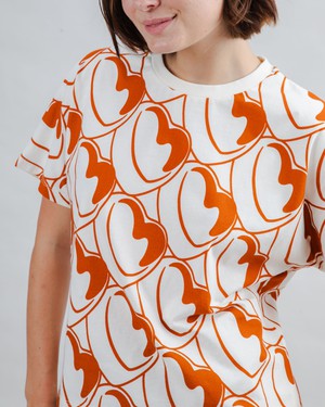 Bombon Allover Oversize T-Shirt Braun from Brava Fabrics