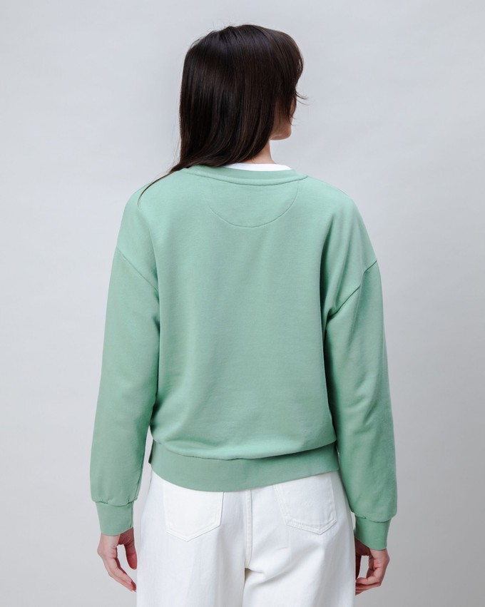 Peanuts Flowers Sweatshirt Light Green from Brava Fabrics