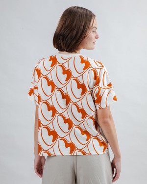 Bombon Allover Oversize T-Shirt Braun from Brava Fabrics