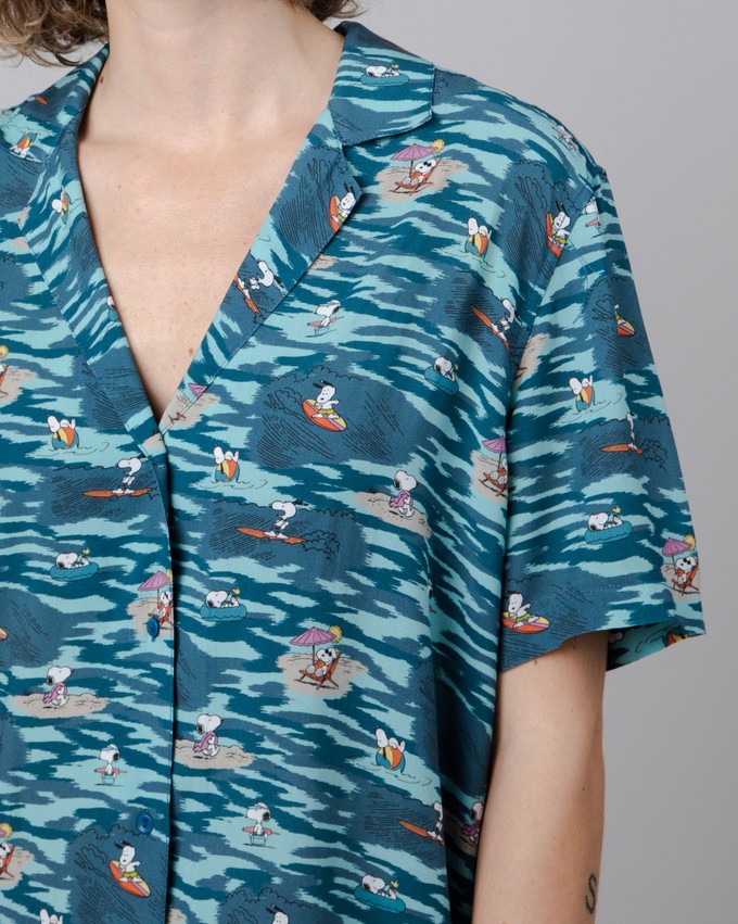 Peanuts Coast Aloha Bluse Ozean from Brava Fabrics