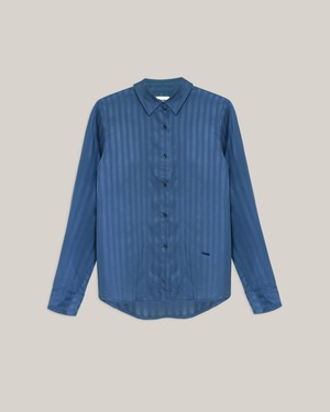 Hidden Stripes Bluse Navy from Brava Fabrics