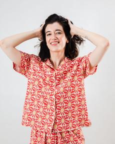 Marisol Aloha Bluse Rot via Brava Fabrics