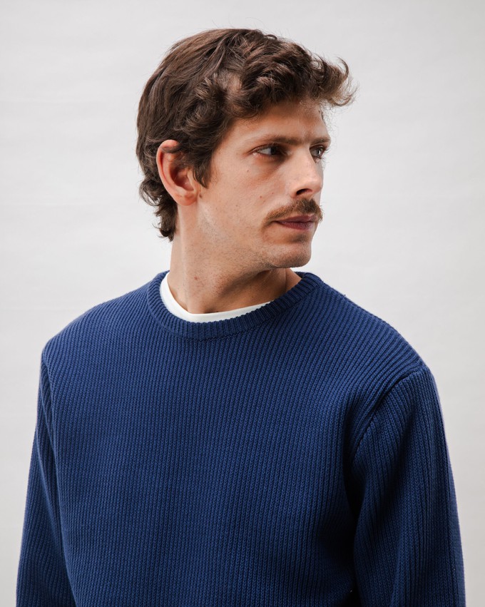 Strukturierter Baumwollpullover Marine from Brava Fabrics