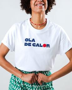 Ola de Calor Oversize Tee  White via Brava Fabrics