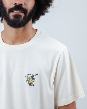 Minions No coffee no work Tshirt Ecru from Brava Fabrics