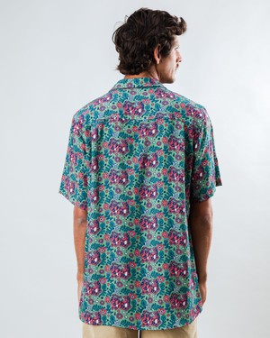 Asis Percales Tigris Aloha Shirt Light Green from Brava Fabrics