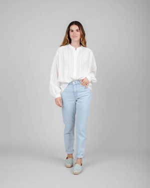 Polka Dot Bluse White from Brava Fabrics