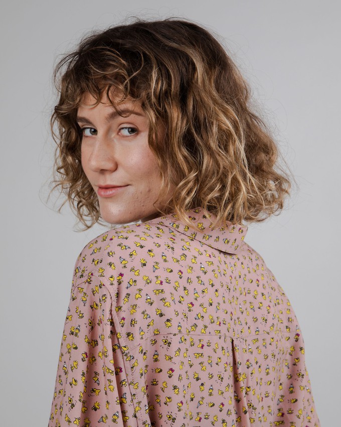 Peanuts Woodstock Aloha Bluse Light Pink from Brava Fabrics