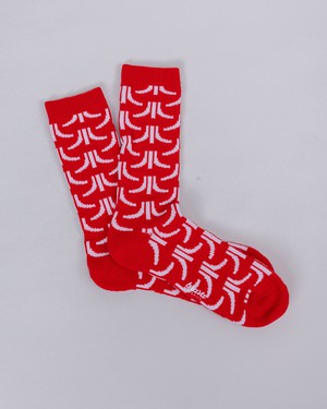 Atari Pattern Socken Rot from Brava Fabrics