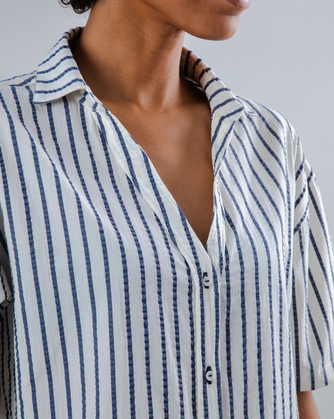 Sailor Cropped Blouse Blue from Brava Fabrics