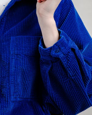 Cord Boxy-Hemd Blau from Brava Fabrics