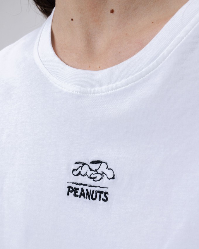 Peanuts Records Oversize T-Shirt Weiß from Brava Fabrics