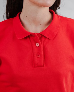 Brava Gum Polo Sweatshirt Rot from Brava Fabrics