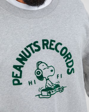 Peanuts Records Sweatshirt Grau from Brava Fabrics