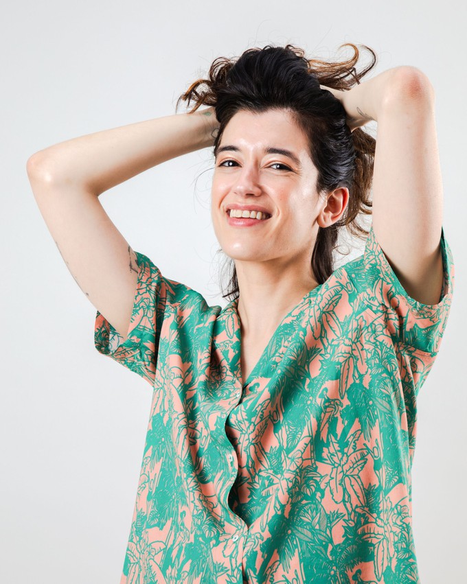 Helios Aloha Blouse Pink from Brava Fabrics