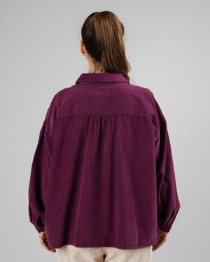 Babycord Boxy Bluse Prune from Brava Fabrics