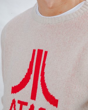 Atari Pullover Logo Jacquard Rot from Brava Fabrics