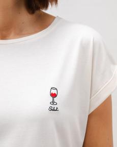 Salut Scoop Baumwoll-T-Shirt Ecru via Brava Fabrics