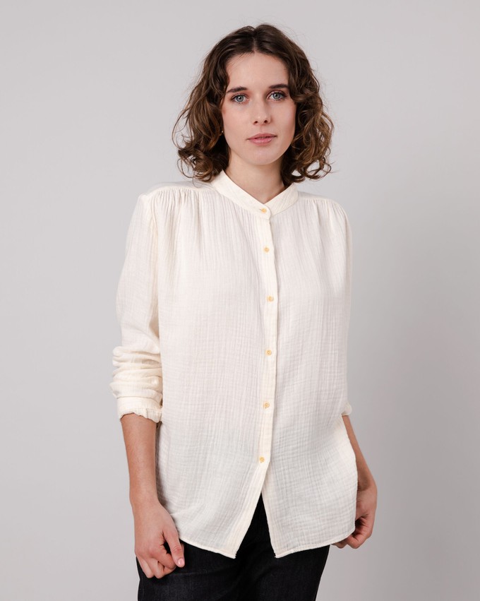 Bubble Mao Bluse Ecru from Brava Fabrics