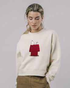 Peanuts Snoopy Doghouse Sweatshirt Cream via Brava Fabrics