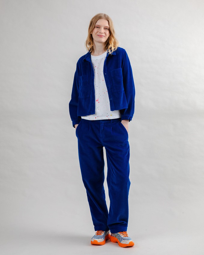 Cord Boxy-Hemd Blau from Brava Fabrics