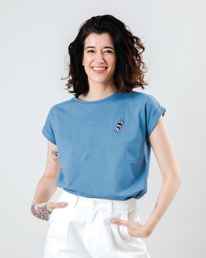 Just Swim Scoop Tee Cloud from Brava Fabrics