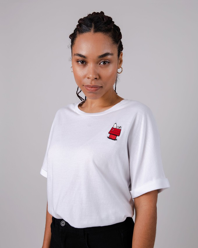 Peanuts Snoopy Doghouse T-Shirt White from Brava Fabrics