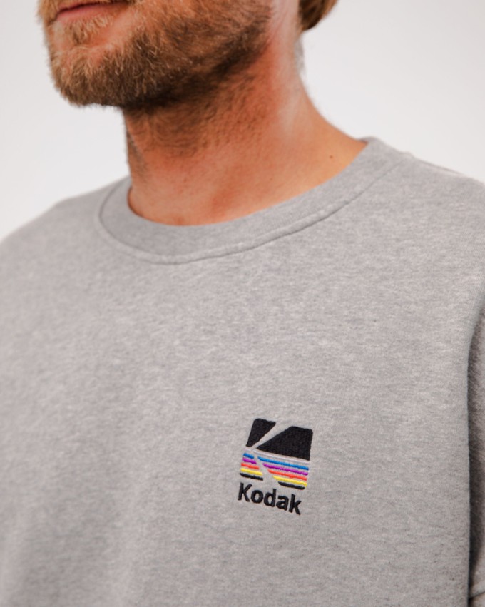 Kodak Color Sweatshirt in Oversize Grau Melange from Brava Fabrics
