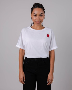 Peanuts Snoopy Doghouse T-Shirt White from Brava Fabrics
