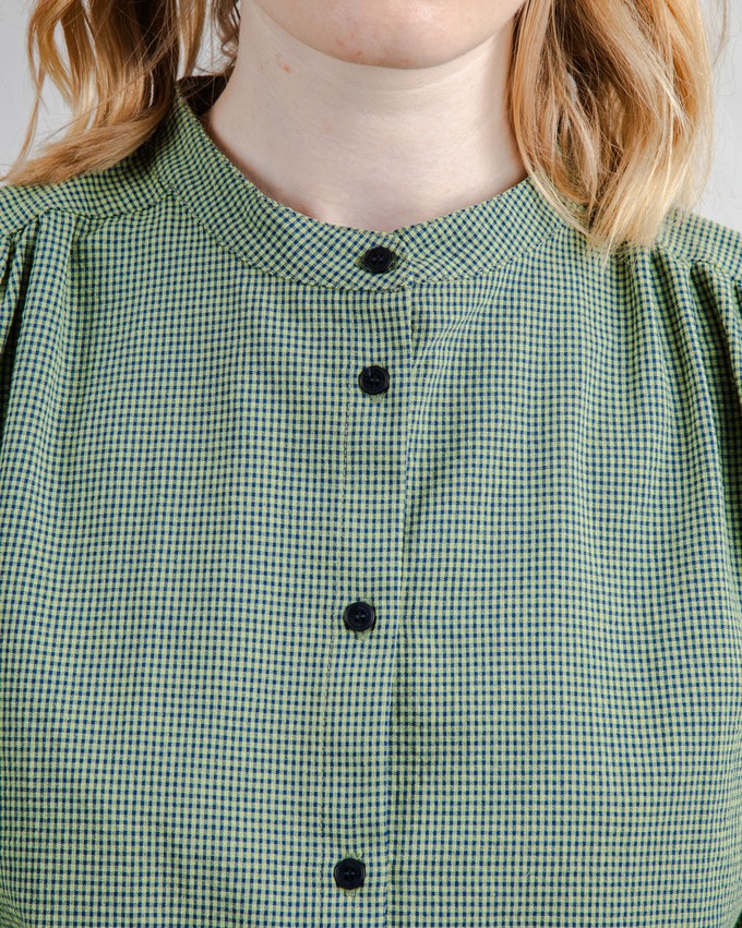 Mini Check Bluse Olive from Brava Fabrics