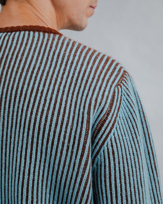 Bicolor Wollpullover Blau from Brava Fabrics