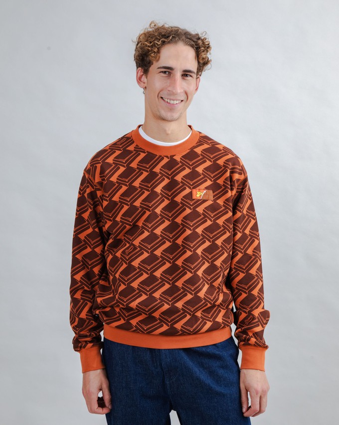 Choco Allover Sweatshirt Braun from Brava Fabrics